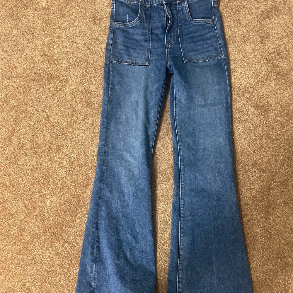 American Eagle Outfitters Dark Blue Flare Jeans